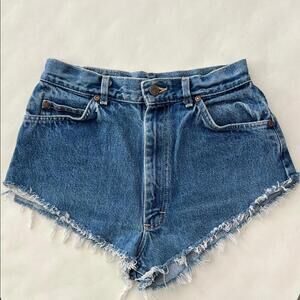 Vintage LEE Riders 80s Denim Short Booty Daisy Dukes Jean Shorts 25/26"